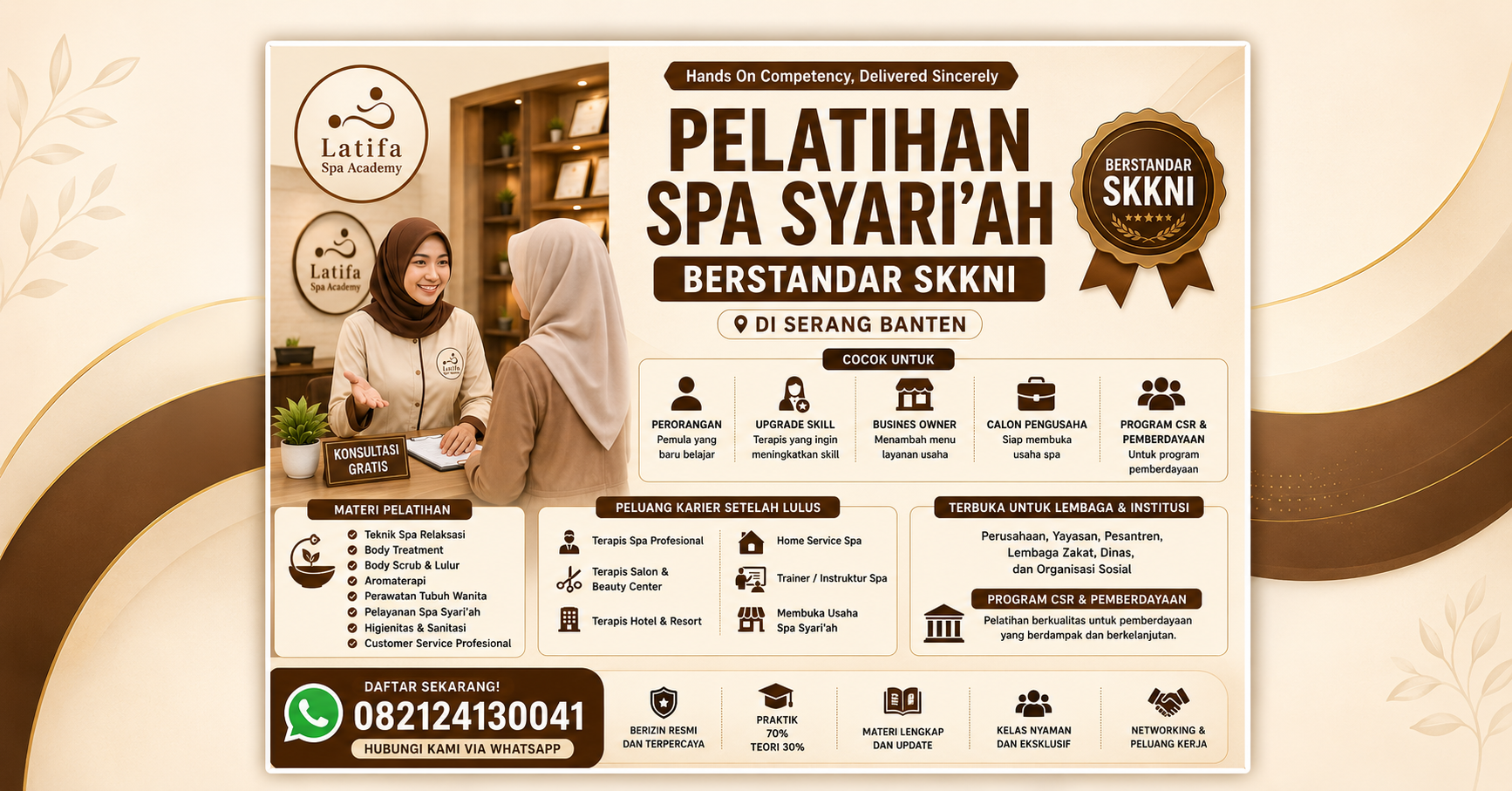 Pelatihan Spa Syari'ah Berstandar SKKNI di Serang Banten 082124130041 